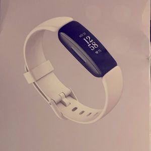 Fitbit Inspire 2 with 12 month Premium Membership 2 White bands & Charging Wire